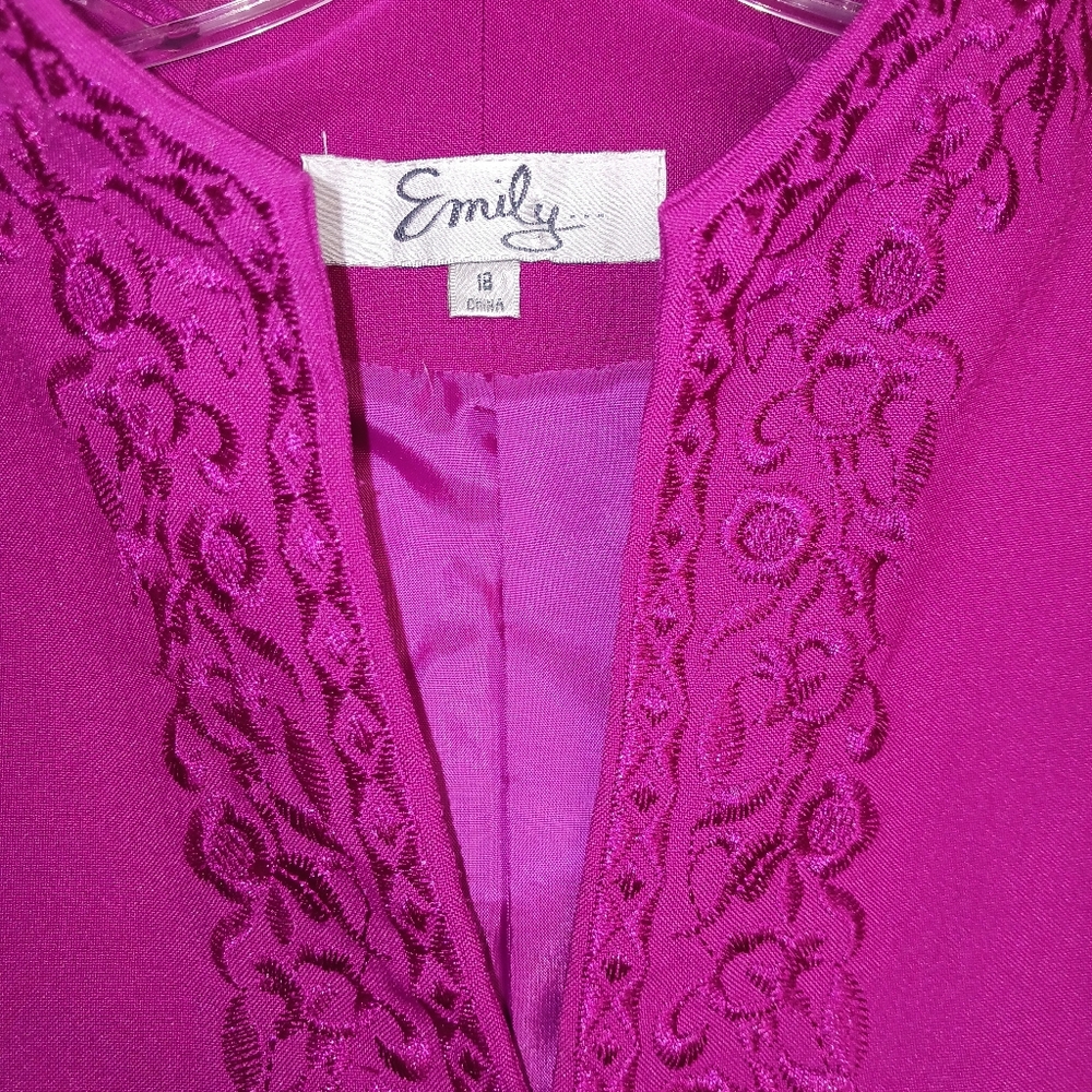 EMILY 2 Piece Long Sleeve Button Skirt Suit Women's Sz 18 - Picture 9 of 16